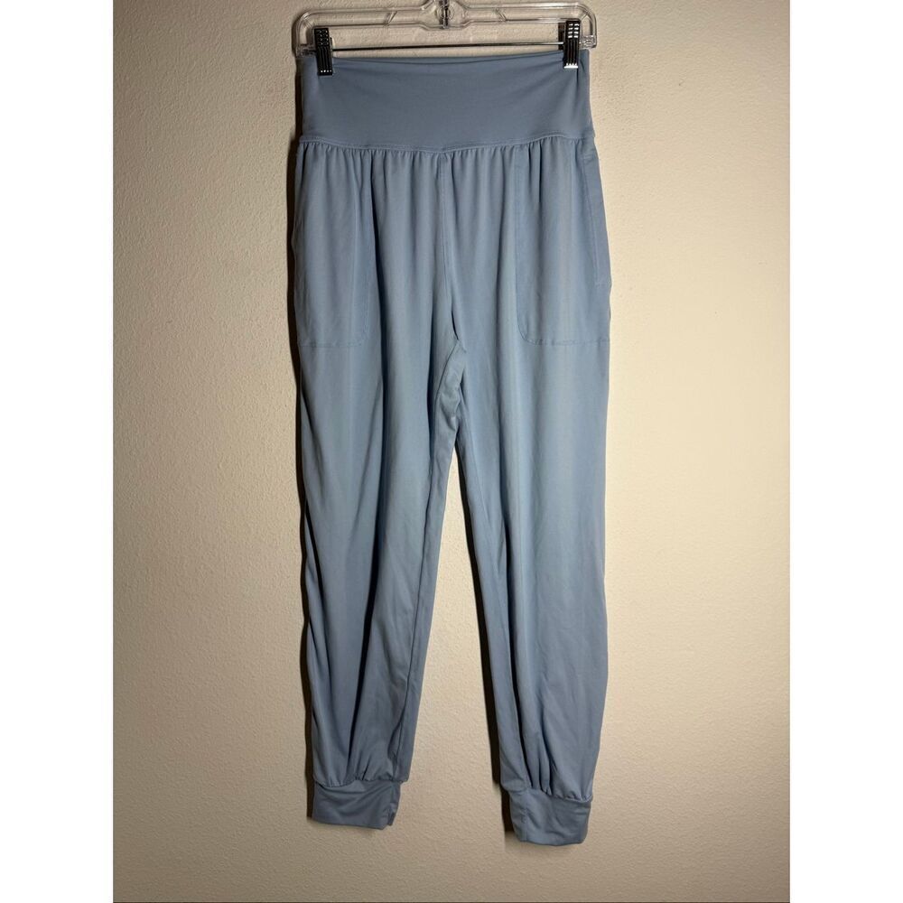 Women's Harem Yoga Pants Stretch Joggers Blue Size M
